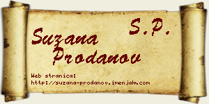 Suzana Prodanov vizit kartica